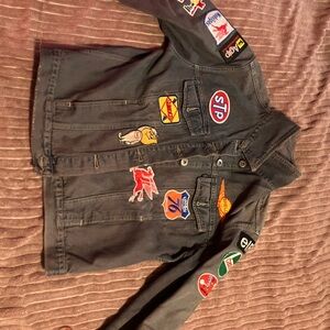 Another funky denim jacket with my appliqué design